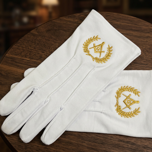 Guantes de operario masónico de algodón/spandex blancos con estampado por transferencia térmica, compatibles con pantalla táctil, para detección de agujas, para las cuatro estaciones, casuales, para exteriores. - Product Image 2