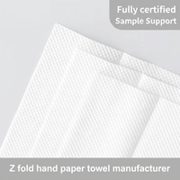 Essuie-mains en papier de soie écologique 1 pli multiple N Z pli essuie-mains en papier commercial pour hôpital essuie-mains en papier gaufré