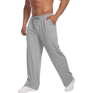 <span class=keywords><strong>Pantaloni</strong></span> sportivi da <span class=keywords><strong>uomo</strong></span> transfrontalieri casual in poliestere ecologico felpato a vita media traspiranti con cavallo aperto e vestibilità dritta - Product Image 1