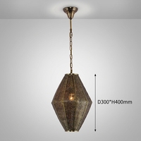 Lanterne suspendue rectangulaire vintage en fer forgé ajouré, style arabe, turc et marocain, moderne, à intensité variable, pour intérieur