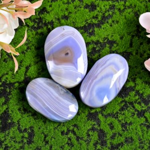 Pierre de palmier sculptée en agate bleue rayée de haute qualité, impression numérique, tendance mode, décoration intérieure, cadeaux de fêtes, vente en gros - Product Image 4