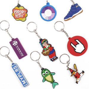 Promotional Gift Items <b>Custom</b> 3d Soft Pvc <b>Keychain</b> Key Chain logo Automatic Machine Making Soft Pvc Made Keychains - Product Image 4