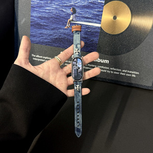 Correa de <span class=keywords><strong>Reloj</strong></span> de Mezclilla para <span class=keywords><strong>Mujer</strong></span>, Compatible con <span class=keywords><strong>Xiaomi</strong></span> Band 10, Diseño Cruzado, 8/9 NFC, Moderna y Versátil para Otoño/Invierno - Product Image 5