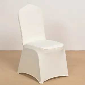 Cream Stretch Chair Cover For Hotel Decorations