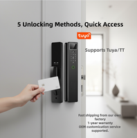 Cerradura Inteligente Tuya con Huella Dactilar, Contraseña Digital, Entrada sin Llave, Tarjeta de Memoria, Control por Aplicación, para Puertas de Madera, Aluminio y Latón