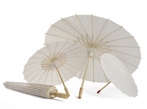 Parasol de mariage blanc de haute qualité en promotion, souvenir personnalisé avec logo, pagode en papier - Product Image 3