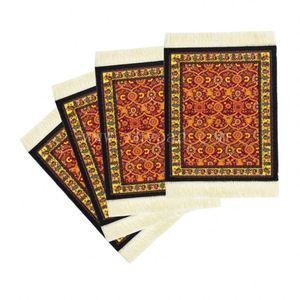Posavasos y Alfombrillas para Tazas de Té de Caucho Ecológico con Diseño Árabe de Estilo Oriental, Suministrados por la Fábrica al por Mayor - Product Image 3