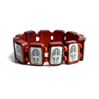 Bracelet élastique fait à la main en bois, Style brésilien, cadeau pour dames de l'amour apérota, Images
