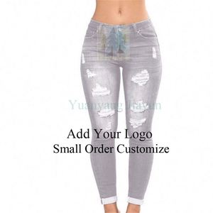 Jeans américain à jambes hautes Trou à neuf points Design mince Denim Taille en gros 2025 Printemps et été Série Nouveau européen et - Product Image 2