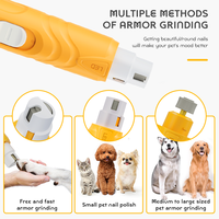 LILIPRO PG100, lime à ongles rechargeable silencieuse pour animaux de compagnie, lime à griffes électrique sans fil pour chien, kit de toilettage pour chat avec lumière LED