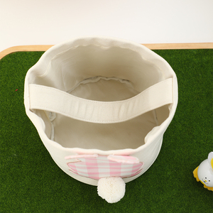 Sac de Pêche aux Œufs de Pâques à Carreaux Roses Lapin de Pâques Cadeau de Printemps Festive Sac de Pêche aux Œufs de Pâques en Toile à Carreaux Lapin de Pâques - Product Image 6