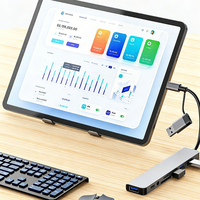 Hub USB C de Alta Calidad 8 en 2 Tipo C y Adaptador Multipuerto USB de 8 Puertos, Hub USB-C 8 en 2 Tipo C para Laptop Macbook