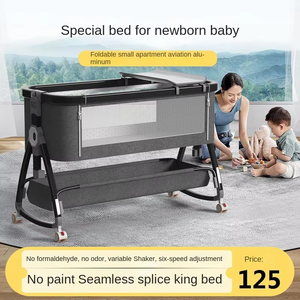 Vente en gros de berceau <span class=keywords><strong>pliable</strong></span> et portable pour enfant berceau pour nouveau-né berceau de voyage pour bébé cour de jeu pour bébé avec porte latérale - Product Image 3