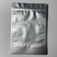 Pochette debout argentée de qualité alimentaire Sac d'emballage en plastique Sac à fermeture éclair en feuille d'aluminium mat
