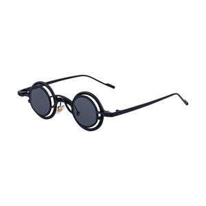 Lunettes de soleil rondes BLS-3662 pour hommes, monture en métal, protection UV400, classe 2, pare-soleil, construction en plastique et métal - Product Image 4