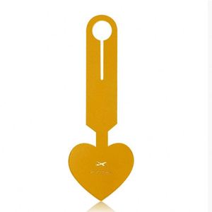 Heart Shape PU Leather Luggage <b>Tag</b> with Insert Slot Cute Personalized Travel Bag <b>Tag</b> for Suitcase Luggage Label with <b>Name</b> Card - Product Image 1