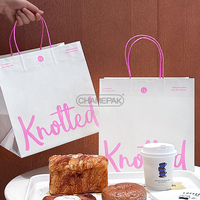 Sacs en papier kraft personnalisés pour les aliments Sacs en papier artisanaux Sac de café pouremballage pour boulangerie Dessert