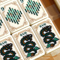 Fichas de Mahjong de Acrílico de Lujo, 160 Piezas, Amarillo Claro, 2 Capas, Estilo Americano, para Entretenimiento en Clubes