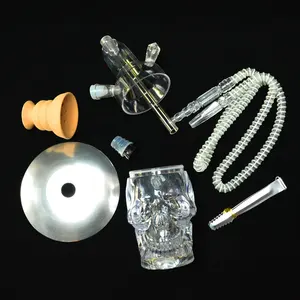 Best Quality Unique Design Glass Hookah Pipes Wholesale Smoking Skeleton Leaded Glass Hookah Glass Shisha Hookahs