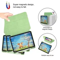 Sarung Tablet Lipat Tiga Titik Panas, Sarung Tablet dengan Fungsi Bangun/Tidur Magnetis Dapat Dilepas untuk iPad 11/10, 9/10, 2/Mini.