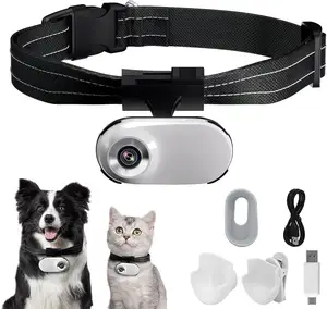 كاميرا مراقبة محمولة صغيرة للحركة الرياضية مزودة برقبة لحماية الكلاب والقطط من الحيوانات الأليفة
