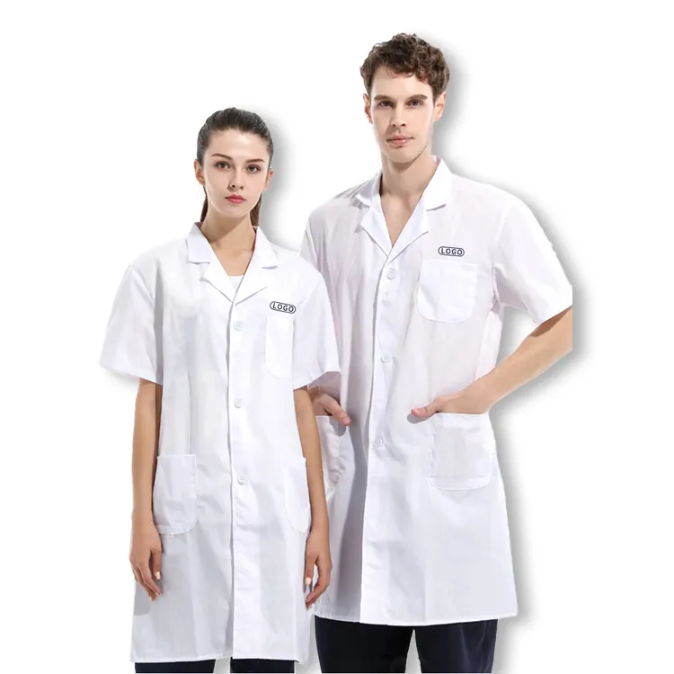 Doctor Lab Coat White Custom Product Wholesale Good Quality Hospital Staff Uniforms short sleeve