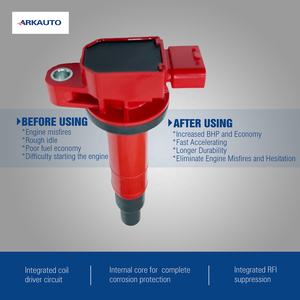 Arkauto คอยล์จุดระเบิดพลังงานสูงสีแดง90919-02240 90919-02265 UF316 90919-T2003สำหรับ Toyota Prius Yaris Scion 1.3 <span class=keywords><strong>1.5</strong></span> 2NZ 1NZ - Product Image 2