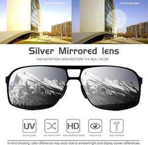 Neue Vintage Pilotenbrille für Herren UV-Schutz Sonnenbrille Trendige Mode Metall XL Sonnenbrillen zum Fahren und Angeln - Product Image 2
