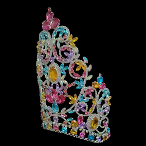 4 Inches <strong>Customizable</strong> Princess Tiara Queen Beauty <strong>Crown</strong> Colorful Comb Rhinestone Crystal Pageant <strong>Crowns</strong> - Product Image 4