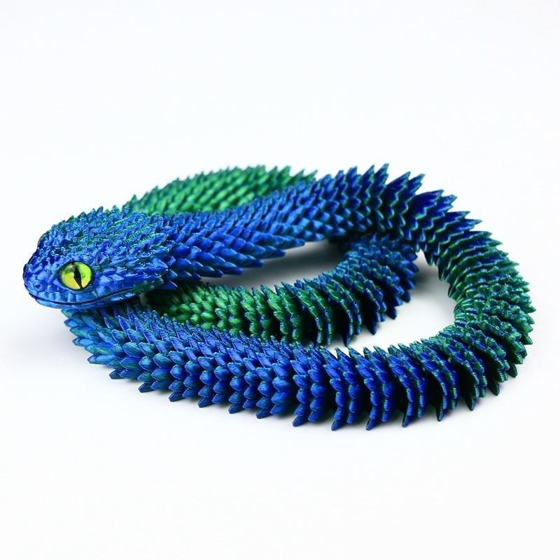 Vipère bleu vert 60cm