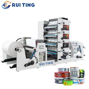 PE Coated Cardboard coffee cup paper cup 4 Color Flexographic Printing Machine With Die Cutting