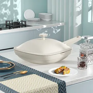 Кухонная посуда, квадратная алюминиевая посуда, 28 см, 24 см