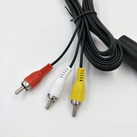 Câble coaxial audio vidéo RCA 5 broches gainé PVC de 1,8 m mâle-femelle pour conversion de jeux vidéo PS2/TV en stock