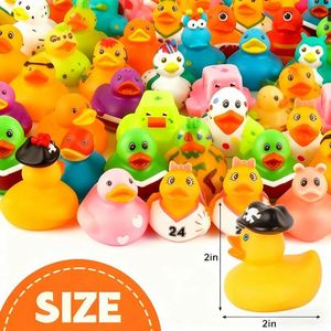 Promo : Série de styles variés, Canards en caoutchouc personnalisés exclusifs, Jouets de bain pour bébés, Jouets de baignoire fantaisie pour enfants avec motifs uniques - Product Image 2