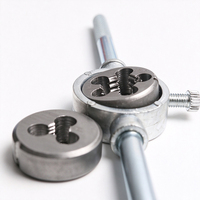 Kit d'outils métriques de qualité industrielle 40 pièces M3-M12 avec jeu de clés à taraud et à filières, outils manuels pour usage domestique, avec mallette de rangement
