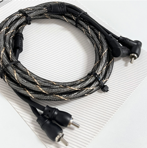 <b>Amplifier</b> Cable Nylon Braided 2 RCA Dual Channel Pure Copper Wire for <b>Car</b> Audio - Product Image 1