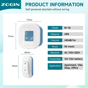 <span class=keywords><strong>Sonnette</strong></span> de porte intelligente <span class=keywords><strong>sans</strong></span> <span class=keywords><strong>fil</strong></span>, <span class=keywords><strong>portée</strong></span> de 200m, prise EU UK US AU, carillon <span class=keywords><strong>extérieur</strong></span>, <span class=keywords><strong>sonnette</strong></span> numérique électrique - Product Image 3