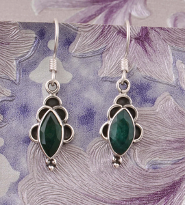 ต่างหูทรงหยดน้ำพลอยทรงเหลี่ยมมรกตคุณภาพสูง สวยงาม ทำจากเงินแท้ 925 เหมาะสำหรับงานปาร์ตี้ งานแต่งงาน ของขวัญสุดหรู - Product Image 1