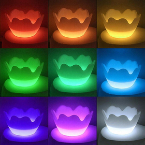 RGB-светодиодный ведерко для льда с изменением цвета, перезаряжаемый, с беспроводным пультом ДУ, водонепроницаемый, квадратный, пластиковый, для шампанского и вина - Product Image 5
