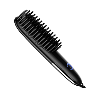 Mini Plastic Electric <strong>Beard</strong> Heated and Hair Straightener Comb Hair Straightening <strong>Brush</strong> - Product Image 3