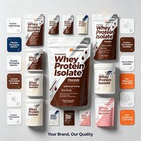 Proteína de Suero de Leche Aislada en Polvo de Marca Privada, Sabor Chocolate, 25 g de Proteína, 1 LB, Suplemento OEM