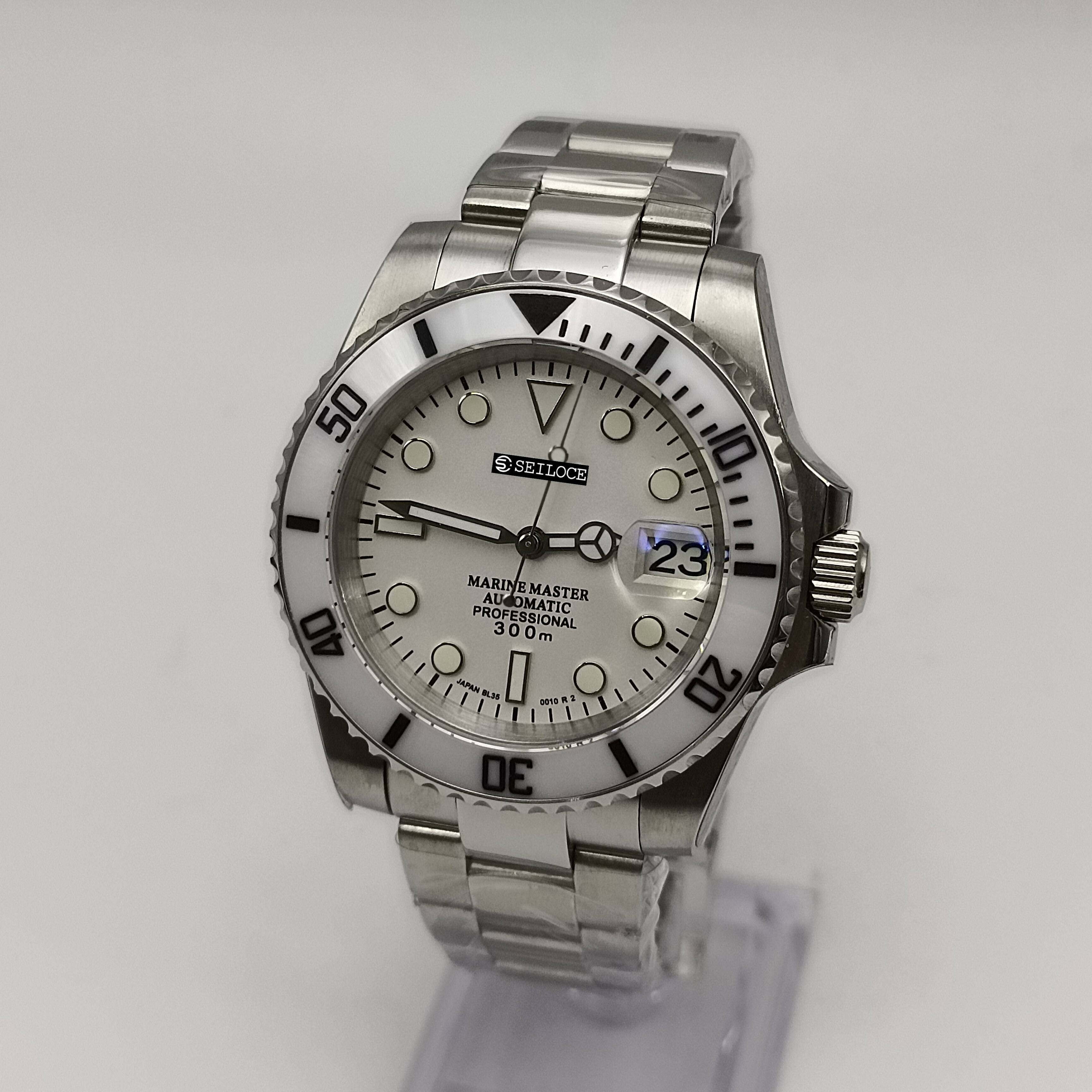 Silver Case+White Dial