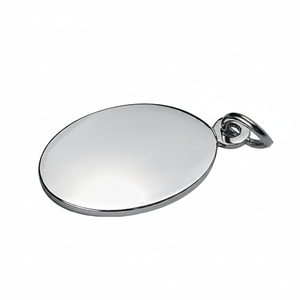 Piastra ovale 20x29 mm in argento sterling per la creazione di pendenti - Product Image 2