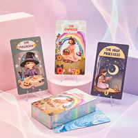 Cartes de tarot personnalisées avec bordure dorée, jeu de cartes de tarot de qualité supérieure, impression de cartes de tarot, design personnalisé, fabrication OEM, vente en gros