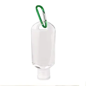 Hot Selling 50Ml Key Ring Ontsmettingsmiddel Fles Handdesinfecterend Plastic Flessen Vloeibare Zeepfles Met Flip Top Dop Groothandel