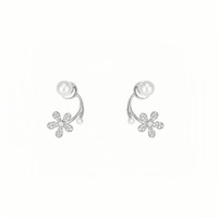 Boucles d'oreilles clous en cuivre motif fleur, subtilement luxueuses, exquises, polyvalentes, accessoires uniques pour femmes