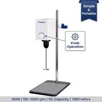 Agitador Eléctrico de Sobremesa JINGFEI OES-100 de 100W |   Mezclador de Laboratorio de 2500 RPM con Velocidad Variable para Mezclar 15L de Materiales de Viscosidad Media