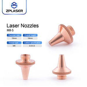 Boquilla de Corte Láser ZPLASER de Fibra Óptica, Piezas de Equipo Láser, Cobre Rojo, Capa Única, D15mm-19H 3D-<span class=keywords><strong>M8</strong></span>-S, Boquilla de Corte de Tubo - Product Image 5