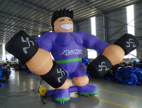 Publicité extérieure gonflables clubs de fitness GYM promotion géant gonflable fitness muscle homme modèle ballon personnage de dessin animé