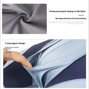 Calzoncillos bóxer para correr para hombre de tallas europeas, ropa interior transpirable de seda helada para Fitness, piernas largas de secado rápido, cintura con Logo de tiro medio - Product Image 3